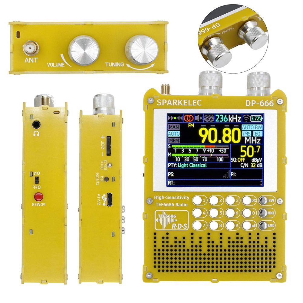 DP-666 TEF6686 Radio High Sensitivity FM/LW/MW/SW Full Band FM AM Short Wave Radio LCD Display
