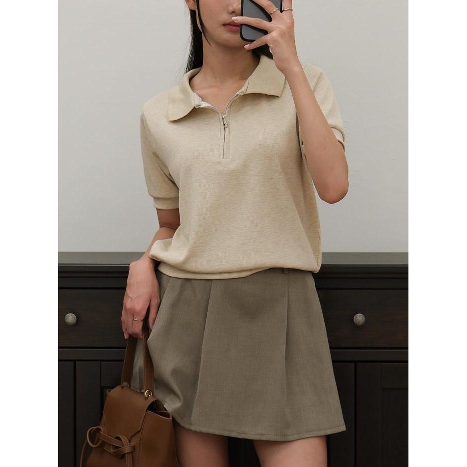 Kaos Polo Wanita Arle Knitted Top Hulm