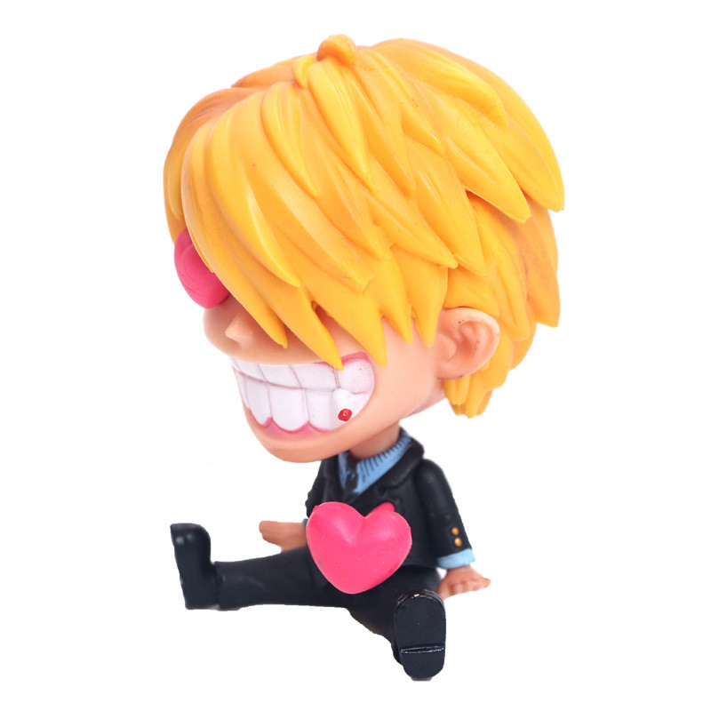 One Piece Sanji Liking Heart Sitting Q Ver. Mini PVC Action Figure Vinsmoke Family Sanji OP Luffy
