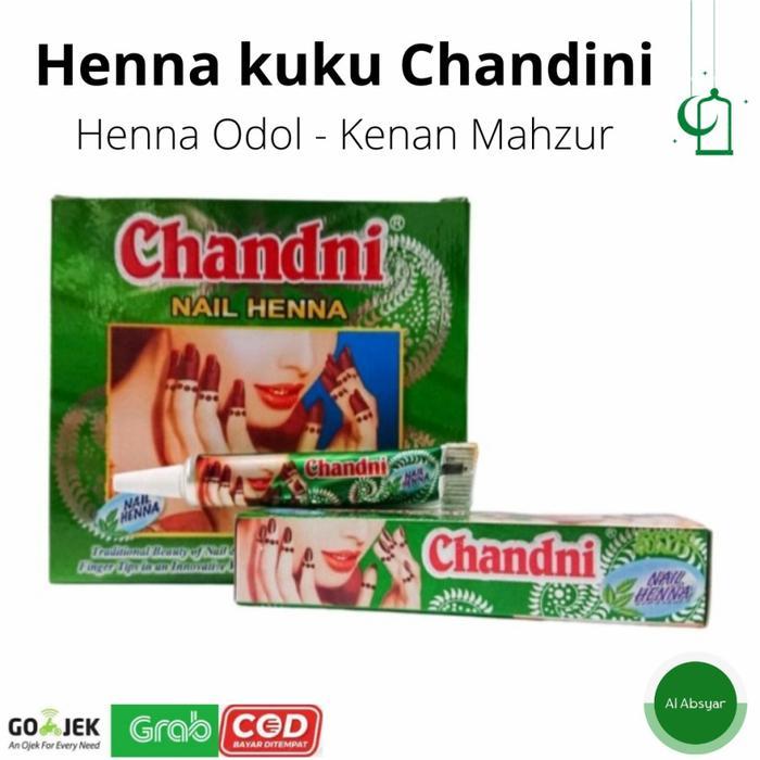 Chandni Henna Kuku Chandini Nail Henna Oleh Oleh Haji Umroh Henna Arab Siap Pakai Warna MERAH Tahan