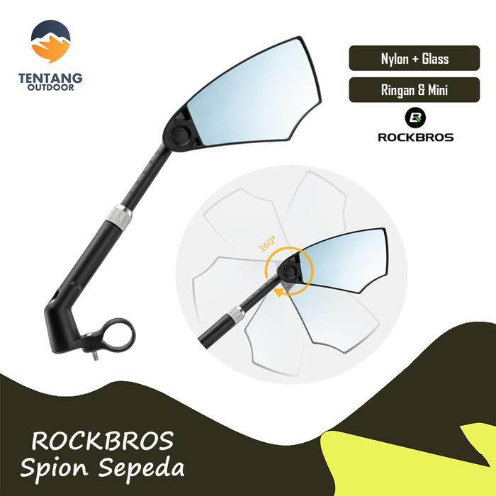 TERLARIS Spion Sepeda ROCKBROS 26210005001 Bicycle Rear View Mirror Kaca Spion READY STOCK