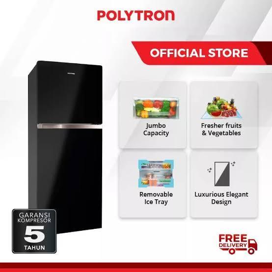 New Kulkas POLYTRON 2Pintu Belleza JUMBO 300Liter *KHUSUS MEDAN*