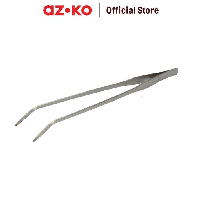 Pinset Tanaman Air Stainless Steel Ujung Lancip Bengkok 25 cm untuk Aquascape