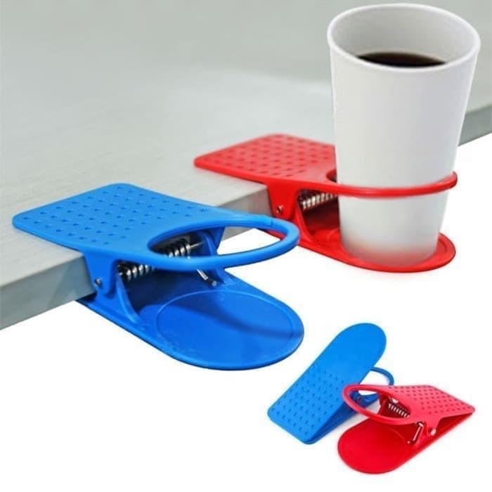 "New" Cup Clip Penjepit tempat gelas mug di Meja Table Cup Holder Office New