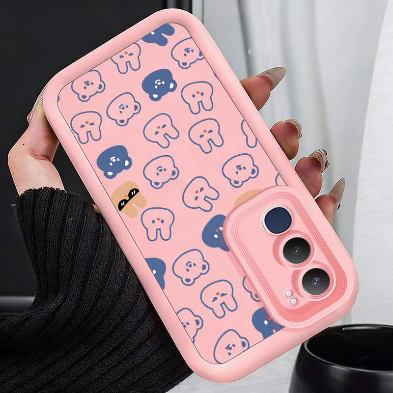 Casing Hp untuk VIVO Y19s Pro Y29 5G Case Little bunny fully stamped Kasing silikon Cesing Softcase 