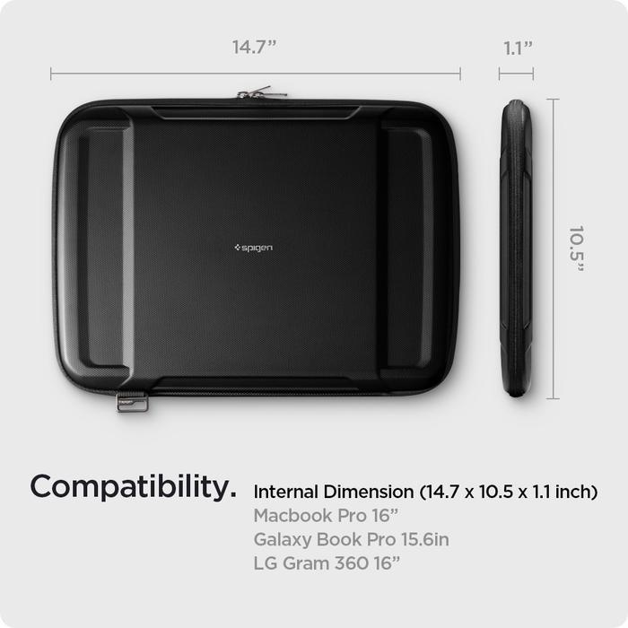 Tas Laptop Macbook Pro 14/16 2021 Spigen Rugged Armor Pro Sleeve Case BISA GRAB