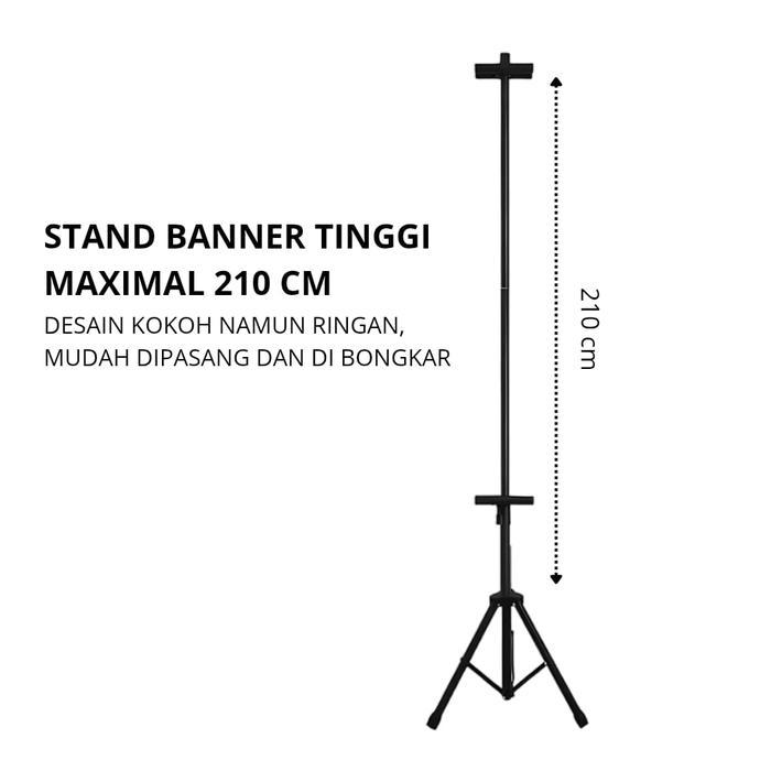Tripod Banner 2 Sisi / Standing Banner Promosi / Tripod Stand Banner Berdiri / Tiang Banner 2 Sisi /