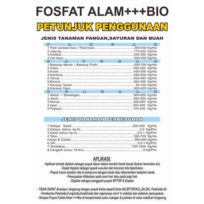 BISA COD Bio Fosfat Alam (repack 5 kg) - CV Javamas Agrophos