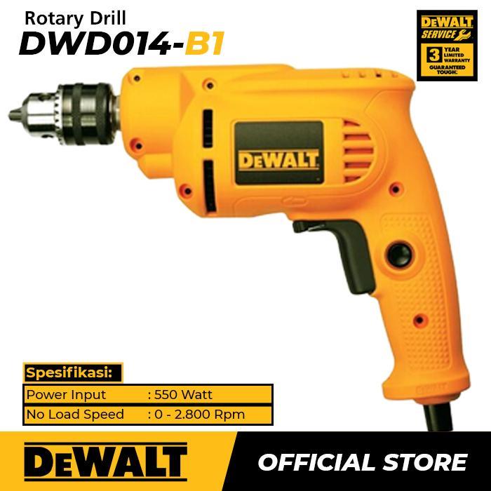 Dewalt Rotary Drill / Bor Tangan Listrik Non Impact 550W 10mm DWD014