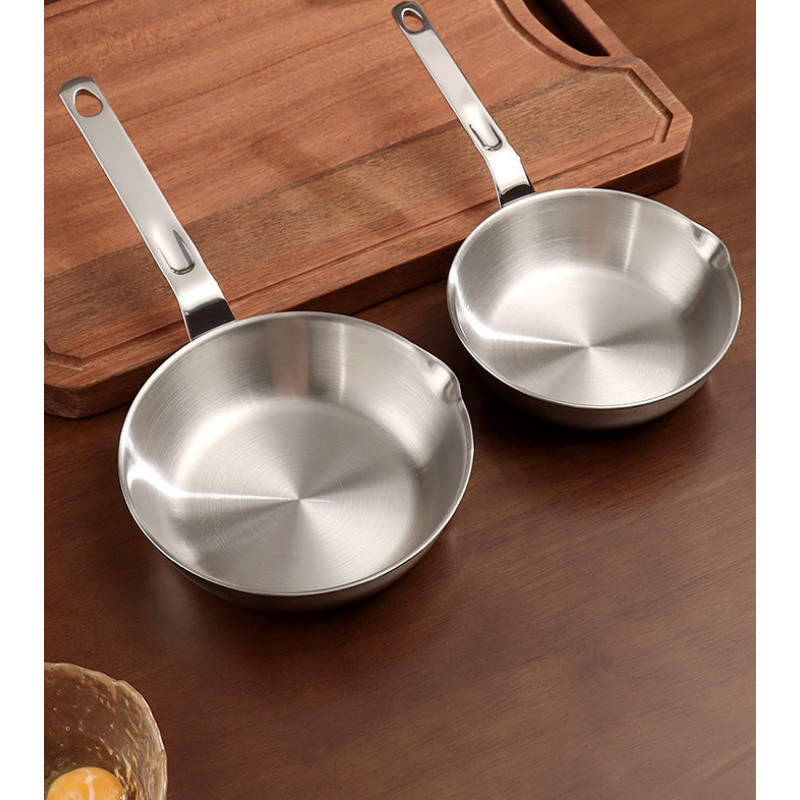 316 Stainless Steel Wok, Uncoated Non-Stick Cooking Pan, Induction Compatible Flat Bottom Wok For