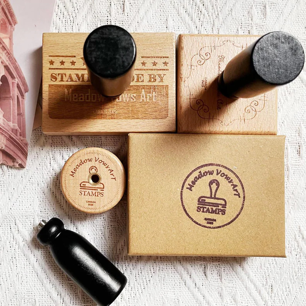 Personalized Seal Custom Wood Logo Stamp For Wedding/Business/Book/Return Address/Package