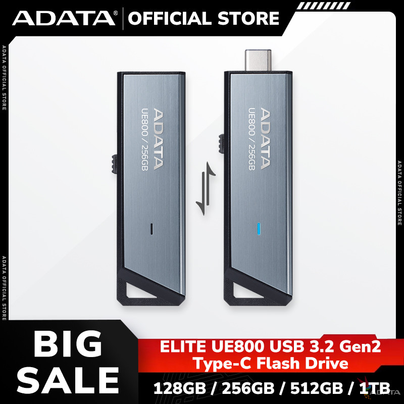 ADATA ELITE UE800 USB 3.2 Gen2 (USB 10Gbps) Type-C Flash Drive High Speed Pen Drive Up to 1000Mb/s