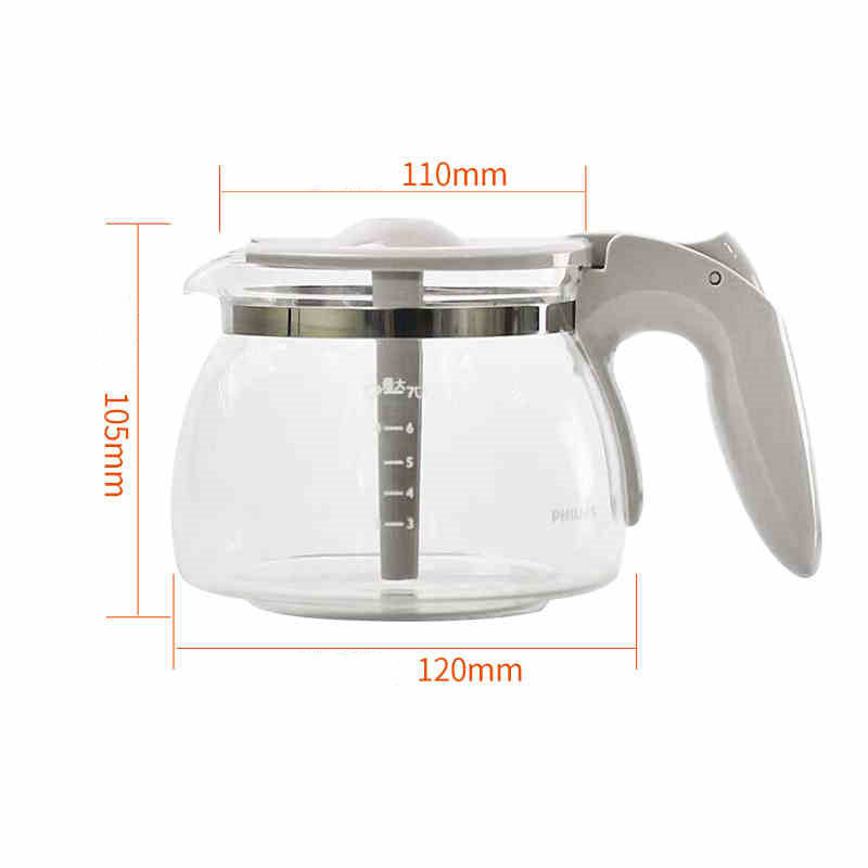 Coffee Maker Glass Jug for Philips Coffee Maker HD7431 HD7434 HD7432 Coffee Maker Spare Parts