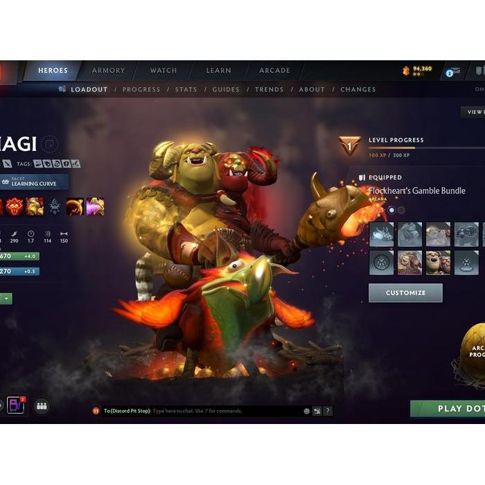 HOT SALE ID DOTA 2 RANK LEGEND 1 ARCANA OGRE IMMORTAL BANYAK SET BANYAK TERMURAH