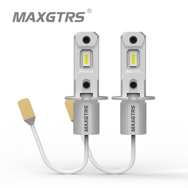 MAXGTRS 2x H3 LED Fog Light Bulb 6500K White Yellow Car Driving