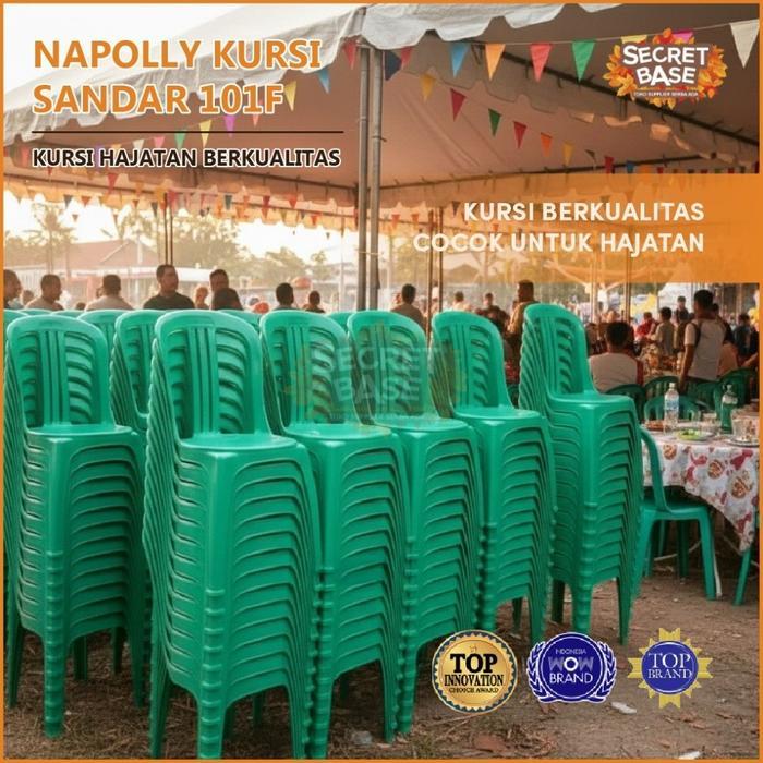 NAPOLLY KURSI SANDAR F 101 - KURSI SANDAR PLASTIK / KURSI HAJATAN / KONDANGAN