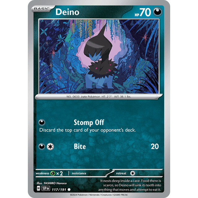 EN Deino 117/191 SSP - TCG English - Surging Sparks