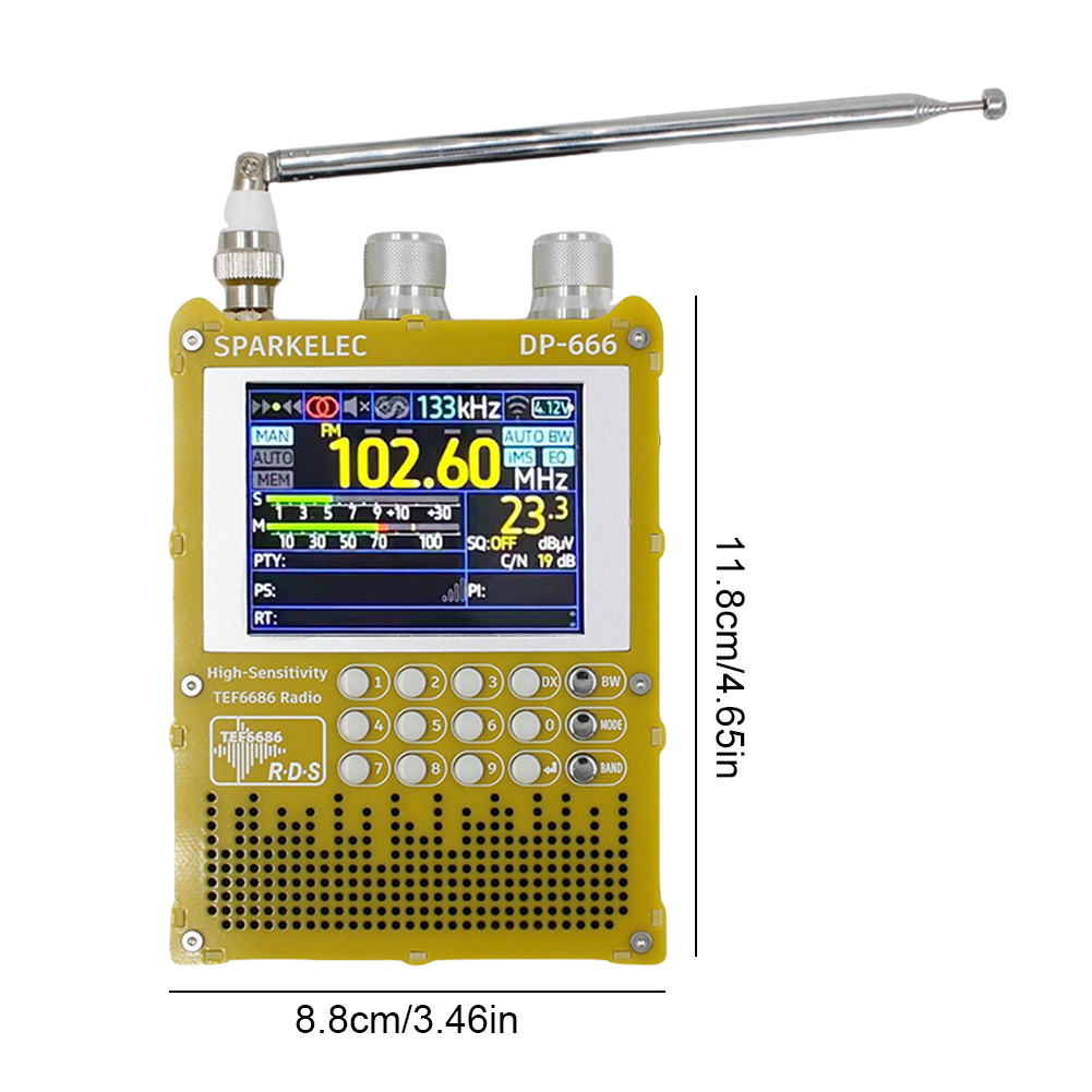 DP-666 TEF6686 Radio High Sensitivity Full Band FM AM Short Wave Radio with LCD Display FM/LW/MW/SW