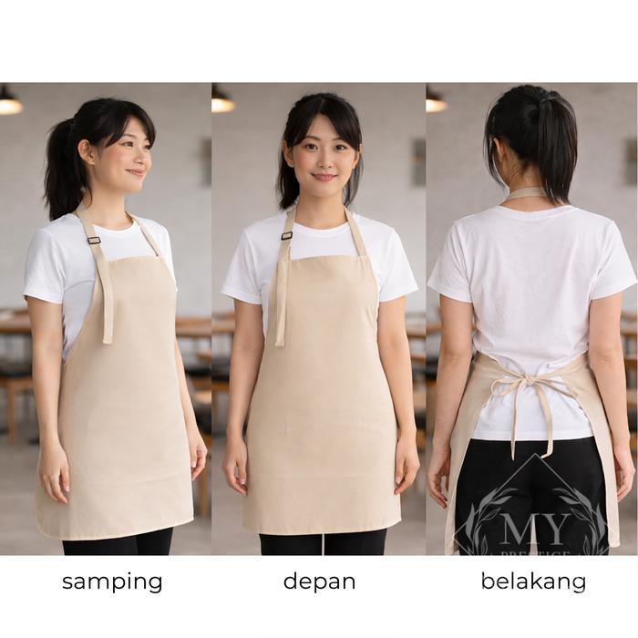 Sale Celemek Kain Katun Polos Celemek Masak Polos Tanpa Kantong Tidak Waterproof