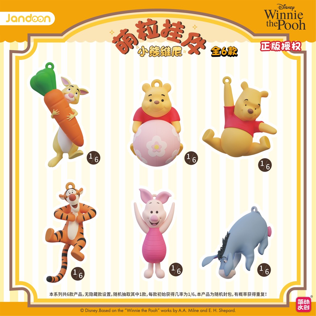 Winnie The Pooh Blind Box Toys Mini Figure Collectible Micro Model Toy Tigger Bag Backpack Pendants