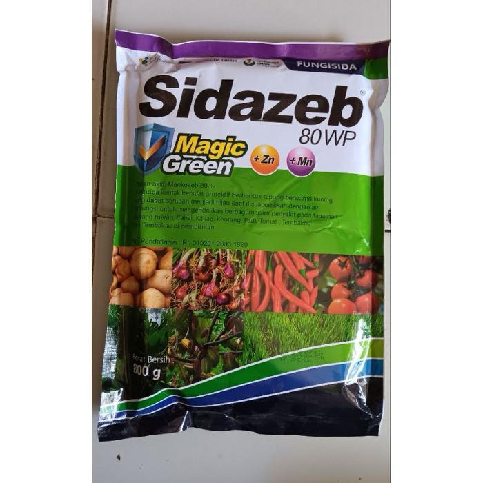 ` Jual Fungisida SIDAZEB magic GREEN +Zn +Mn kemasan 800gr