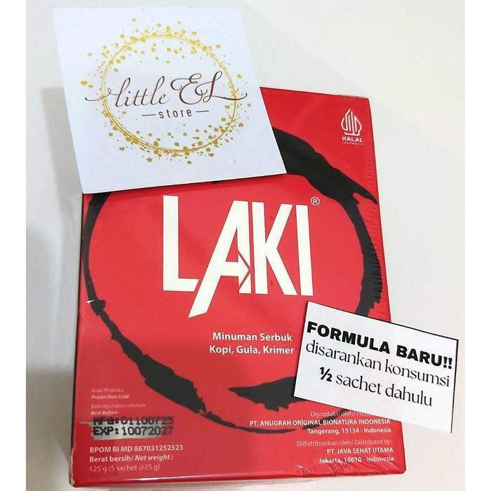 Premium Minuman Serbuk Kopi, Gula, dan Krimer LAKI - 1 BOX - Expired 2027 - Asli dan Original