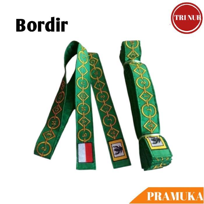 Kendit Paskibraka Hijau Sablon & Bordir / Selendang Paskibra / Sabuk Kendit Hijau Paskibra /
