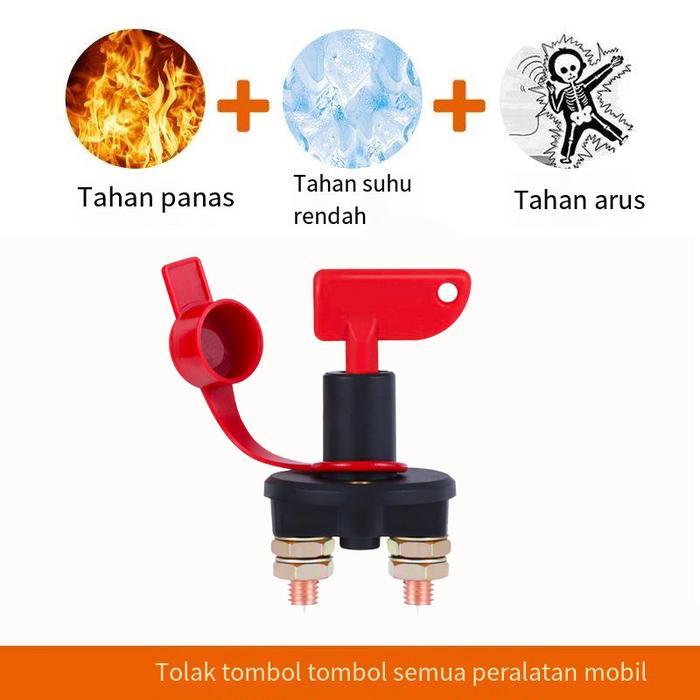 SAKLAR AKI MOBIL SAKLAR SWITCH AKI MOBIL ENGINE BATTERY CUT OFF MAIN SWITCH AKI MOBIL, TRUK, PERAHU