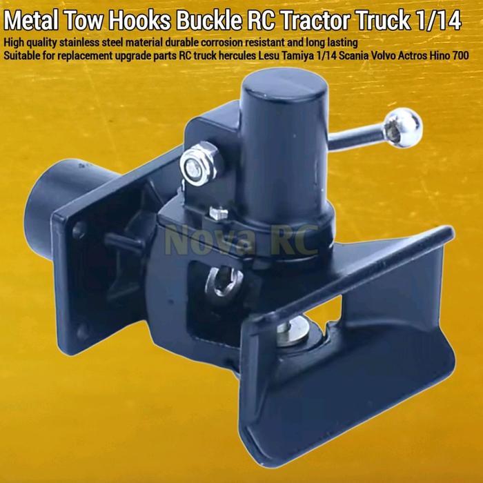 Dump Truck Metal Tail Hook Trailer Hitch untuk RC Truck 1/14 Tamiya Hercules Lesu SCANIA VOLVO