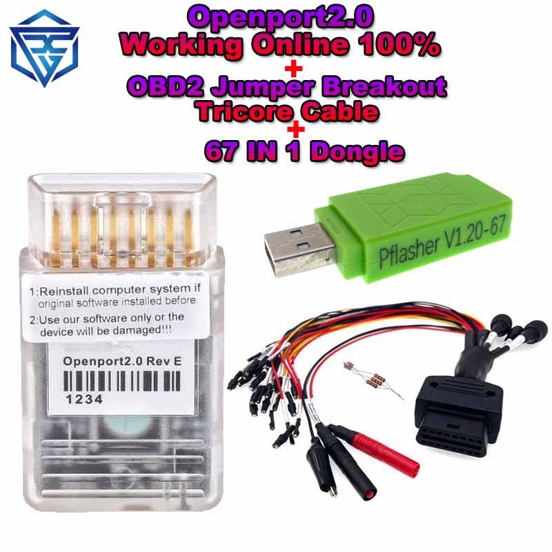 Online Gold Chip Tactrix Openport 2.0 ECU FLASH Chip Tuning Tool Support Working Online with OBD2 Ju