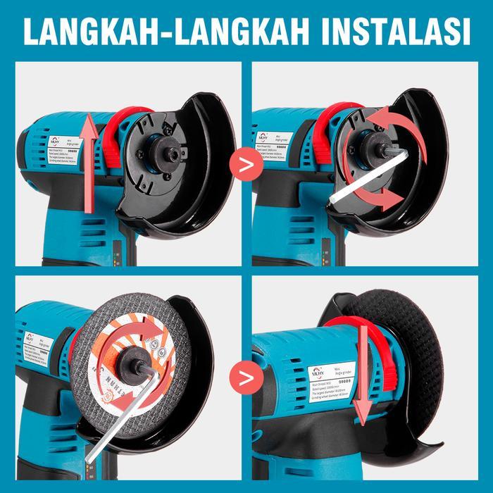 MLHY Gerinda Mini Listrik Grinda Mini Cordless Portable Brushless Murah Berkualitas Qianjun