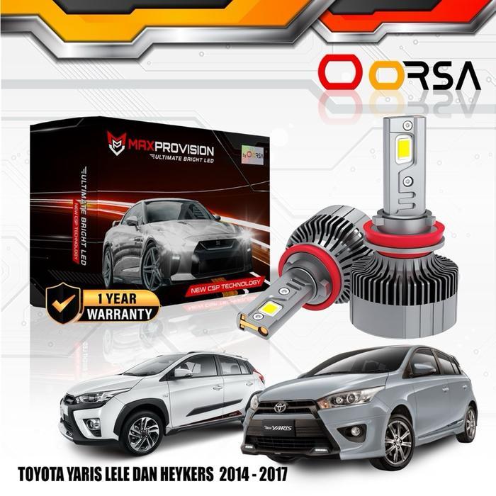 Oorsa Lampu Depan Led Mobil Toyota Yaris Lele Dan Heykers 2014-2017 35W-85W Headlamp Foglamp High