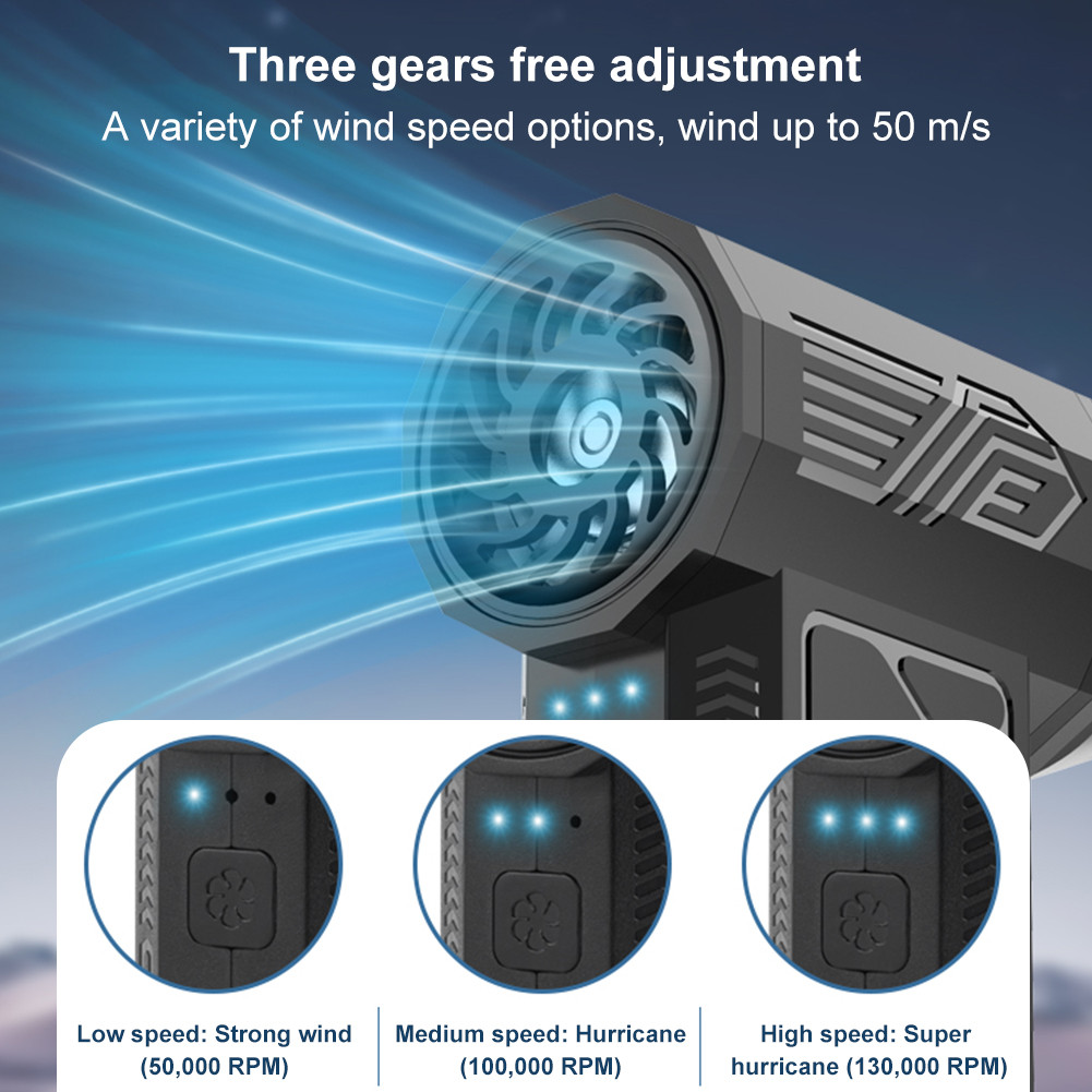 Mini Turbo Jet Fan 130000 RPM Brushless Motor Turbo Violent Fan Handheld Duct Fan Turbo Jet Blower