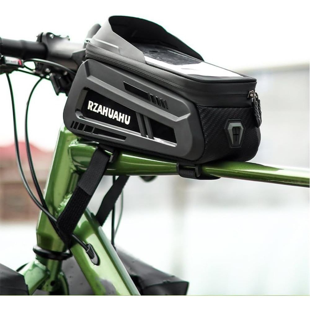 Bike Phone Mount Bag Bike Front Frame Handlebar Bag Waterproof Bike Phone Holder Case Bicycle