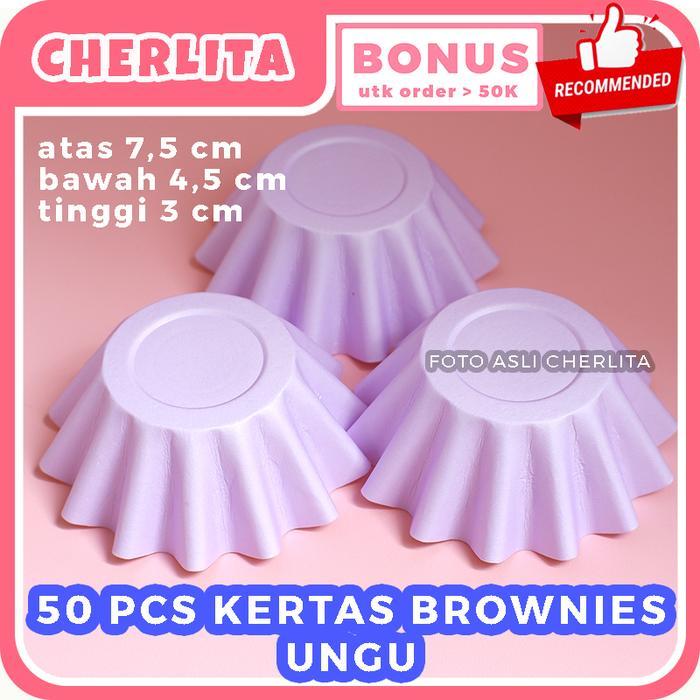 Kertas Cup Brownies Tebal Foodgrade Cupcake Kue Potong Cantik Laminasi