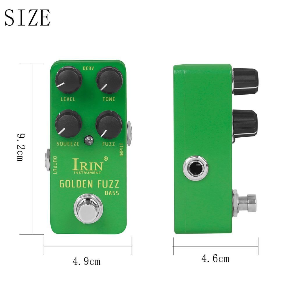 IRIN RS-20 Golden Fuzz Bass Guitar Effect Pedal Classic Bass Fuzz Tone Effects True Bypass Electric
