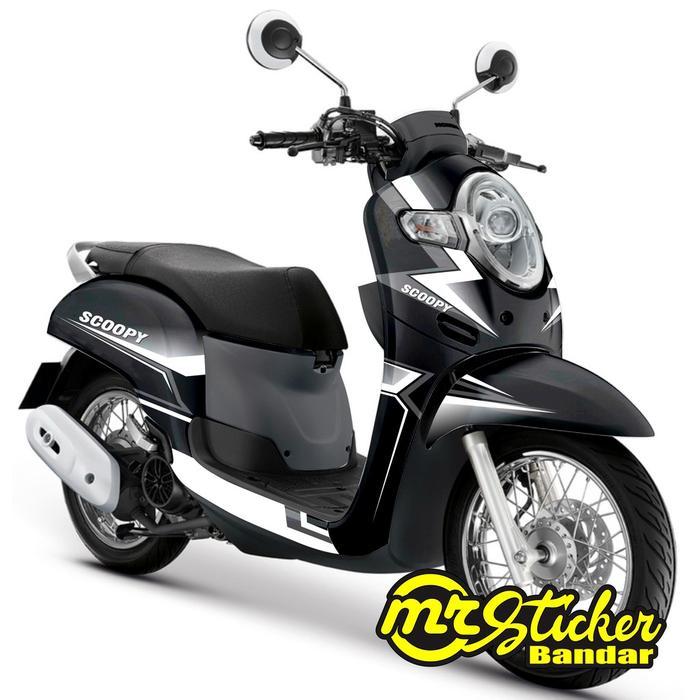 Sticker Decal Scoopy Fi Full Body Elegan Putih Motorcycle