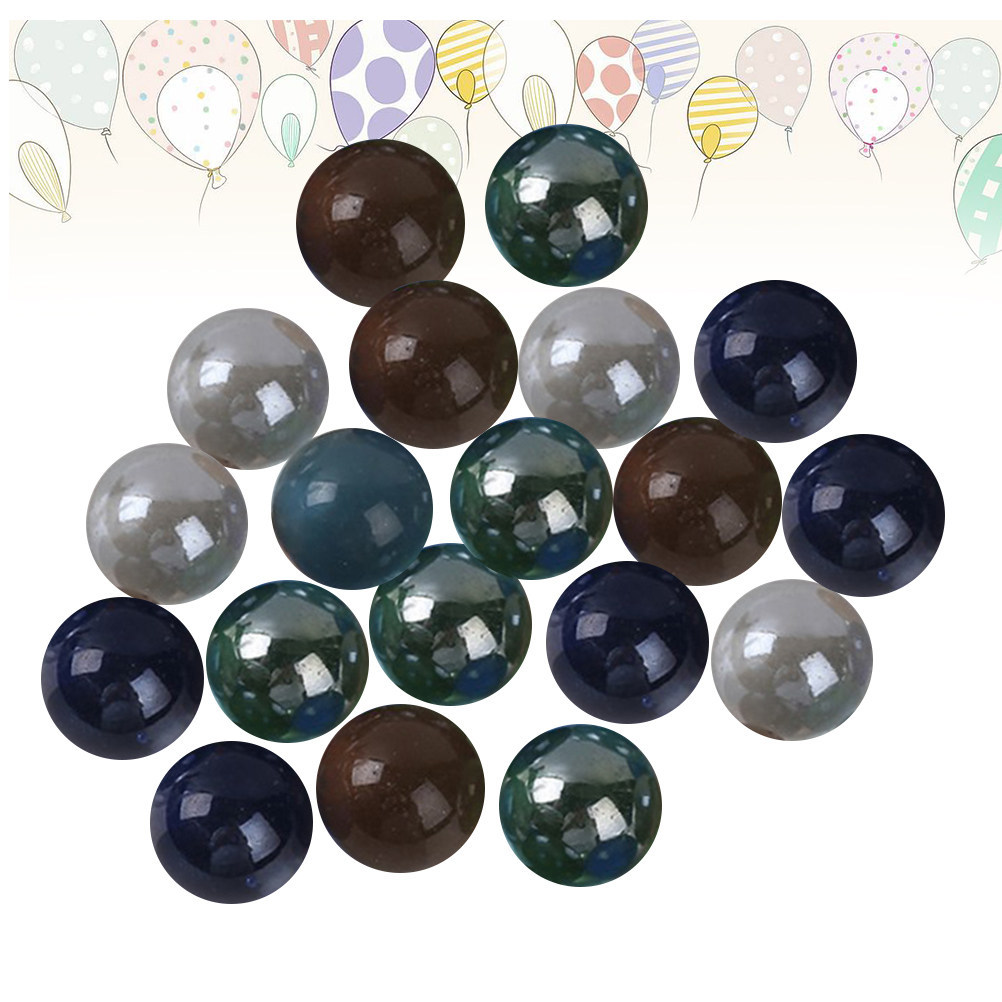 40Pcs Transparent Glass Marbles Smooth Round Shooter Balls 16Mm Lightweight for Kids Indoor Outdoor