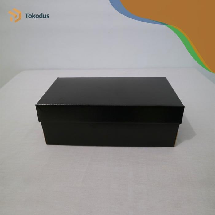 ( Isi 100 ) Kardus Box Sepatu 29X16X10.5 Cm Warna Hitam Die Cut (Bisa Custom) Terlaris