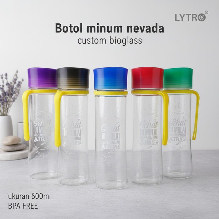 Ada Stok Tumbler - Botol Minum Bioglass MCI Biomini Kapasitas 600ML Plus Box