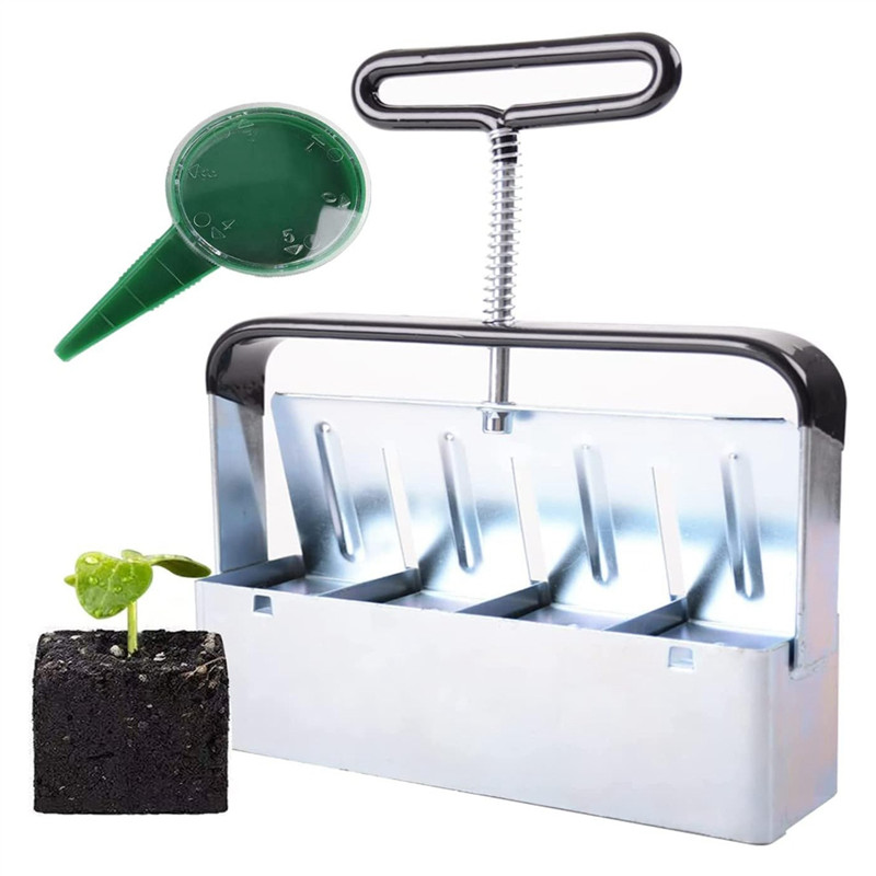 HOT-Soil Blocker, 4PCS Cell Soil Block Maker, Seed Handheld Block Maker With Comfortable Handle,
