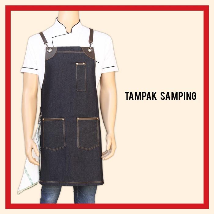Apron Barista - Jeans (synthetic leather)