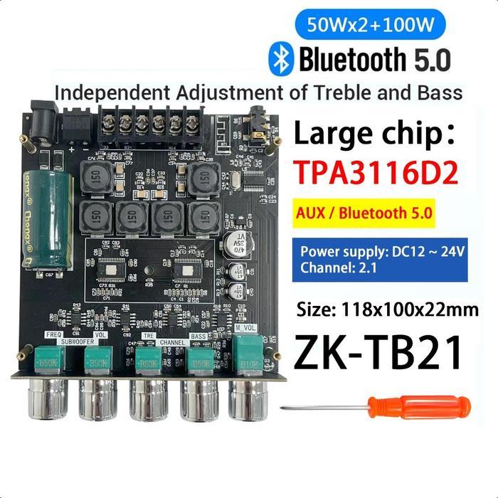 Pelangi Tekno ZK-TB21/ZK-MT21/ZK-502MT/ TPA3116 Penyesuaian Tinggi dan Bass 2.1 annel Bluetooth