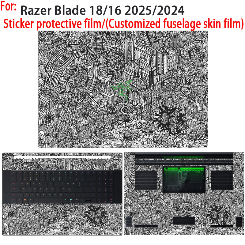 For New Razer Blade 18 RZ09-0529 sticker protective film Razer Blade 16 RZ09-0528 customized film