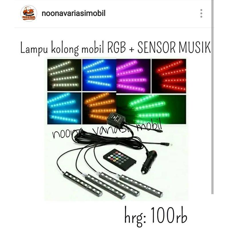 TERBARU lampu led kolong mobil RGB dengan sensor musik
