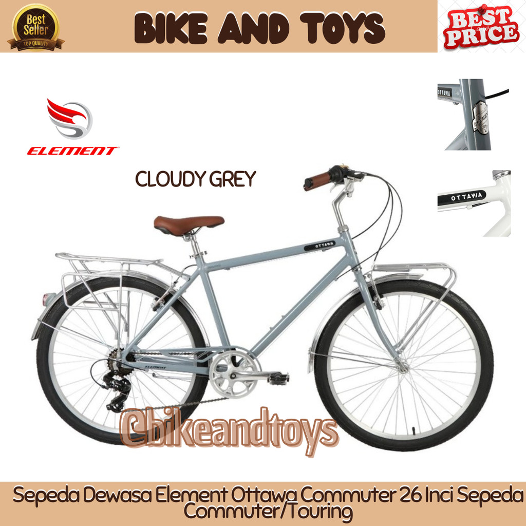 Sepda Dewasa Element Ottawa Commuter 26 Inci Sepeda Commuter/Touring - ORIGINAL BY ELEMENT - TERLARI