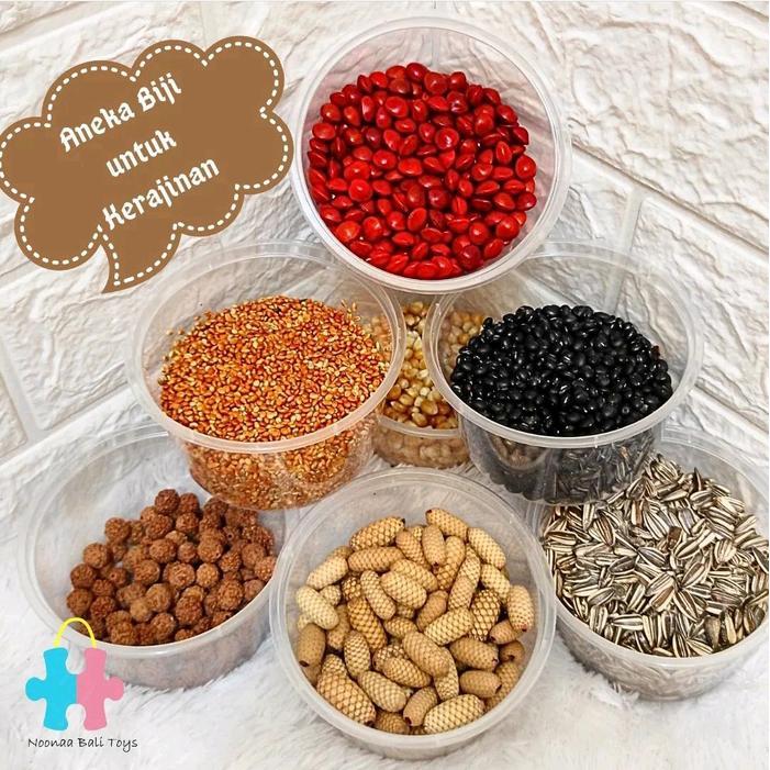 TERMURAH DIY KERAJINAN KOLASE BIJI BIJIAN BAHAN KERAJINAN TANGAN ANAK PROMO