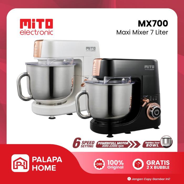 "New" MITO Mixer MX 700 MX700 Stand Maxi Mixer 7 Liter Garansi Resmi Stainless Bowl