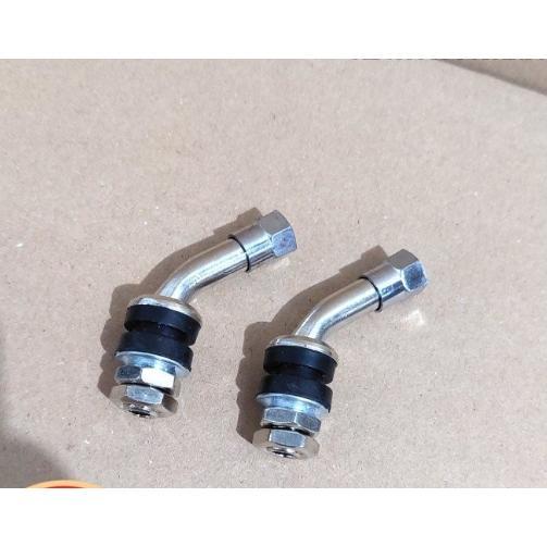 HRG PER 4 BIJI PENTIL BAN TUBELESS TUBLES MOTOR BESI L BENGKOK MIRING 45 DERAJAT MOTORCYCLE
