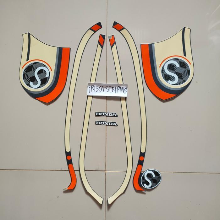 striping stiker Scoopy 2020 2021 fashion hitam dof original